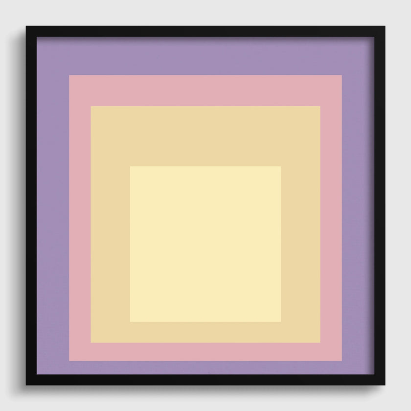 Josef Albers Inspired ‚ Dusk‚Äô Art Print: Mid-Century Modern Homage to the Square