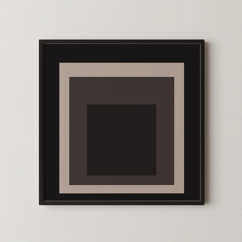 Josef Albers Inspired - Elegance - Homage to the Square Giclee Print: Mid-Century Modern Art
