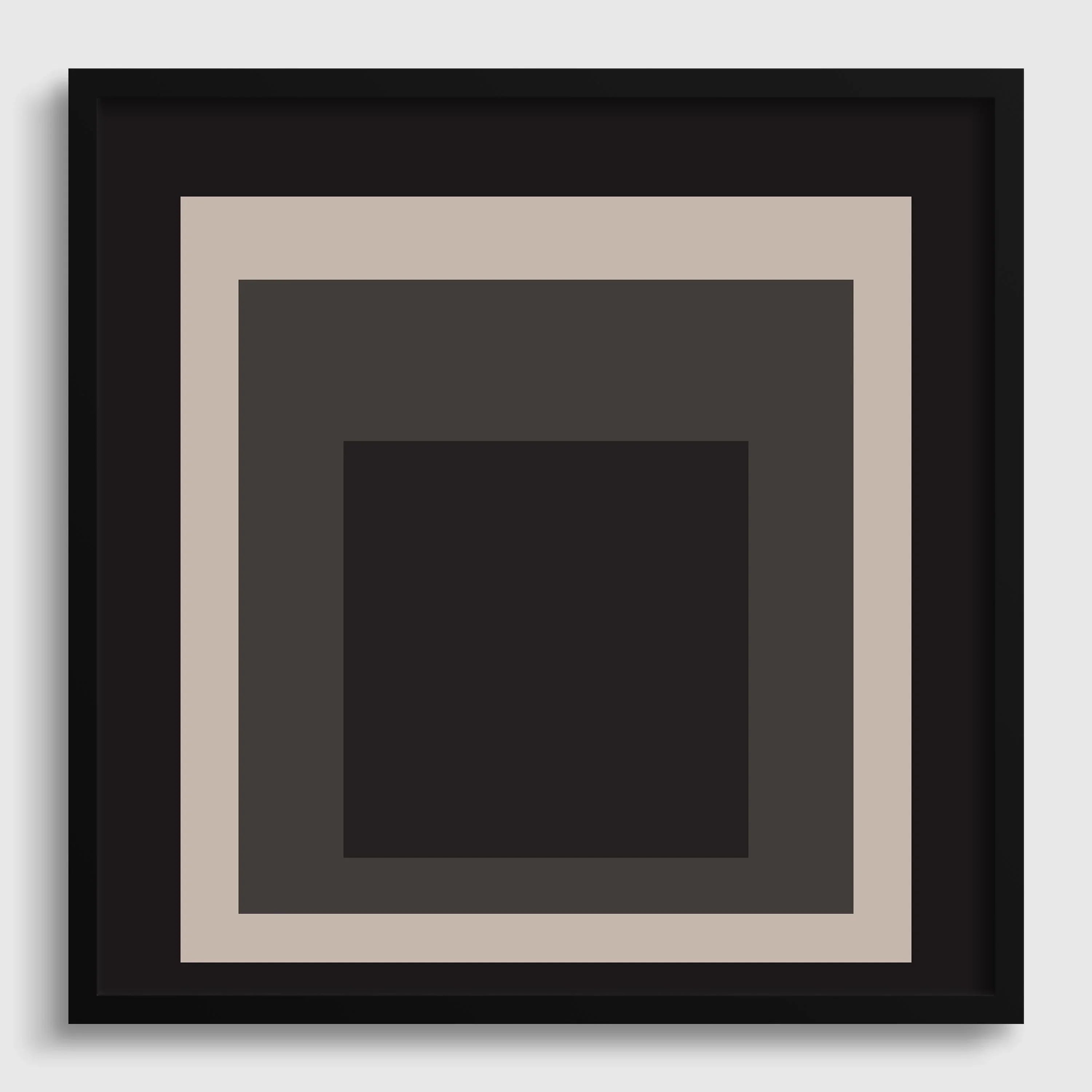 Josef Albers Inspired - Elegance - Homage to the Square Giclee Print: Mid-Century Modern Art