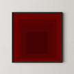 Josef Albers Inspired 'Flood' Giclee Print: Mid-Century Modern Art, Red Homage to the Square