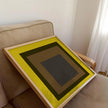Josef Albers Inspired 'Harvest' Giclee Print: Mid-Century Modern Art, Mustard Yellow