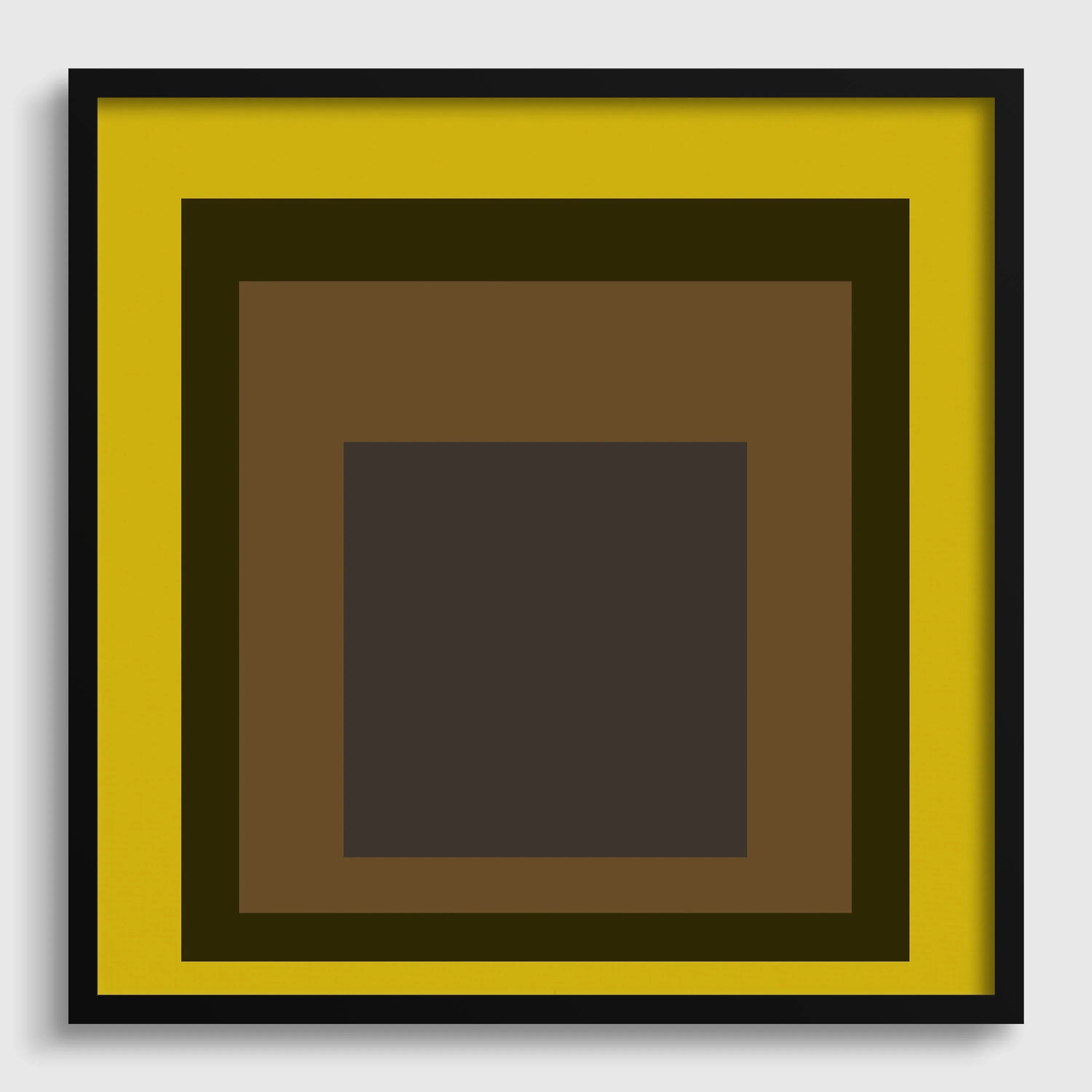 Josef Albers Inspired 'Harvest' Giclee Print: Mid-Century Modern Art, Mustard Yellow