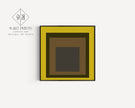 Josef Albers Inspired 'Harvest' Giclee Print: Mid-Century Modern Art, Mustard Yellow