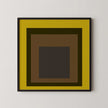 Josef Albers Inspired 'Harvest' Giclee Print: Mid-Century Modern Art, Mustard Yellow