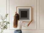 Josef Albers Inspired Homage to the Square Giclee Print: Mid-Century Modern Art (1x1)