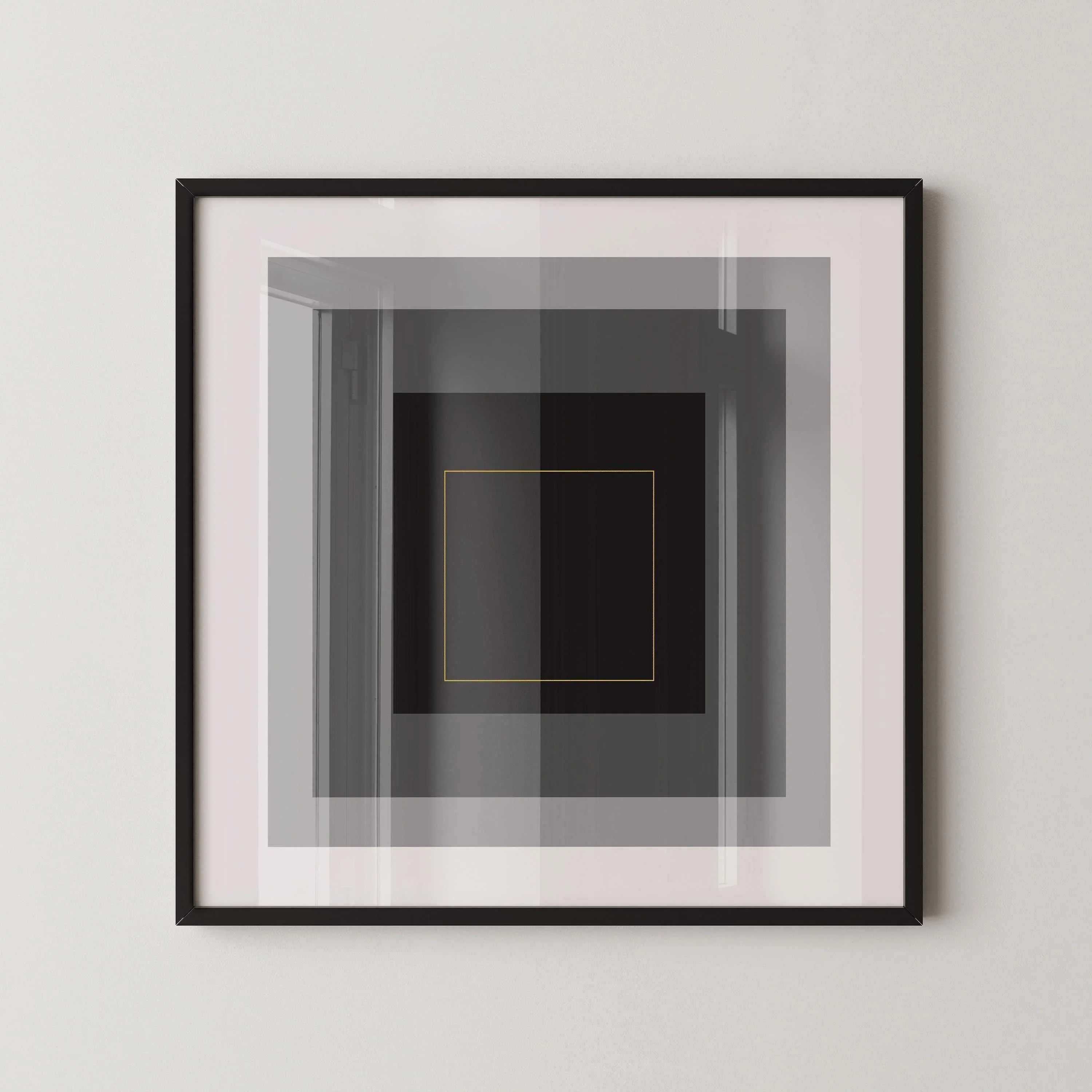 Josef Albers Inspired Homage to the Square Giclee Print: Mid-Century Modern Art (1x1)