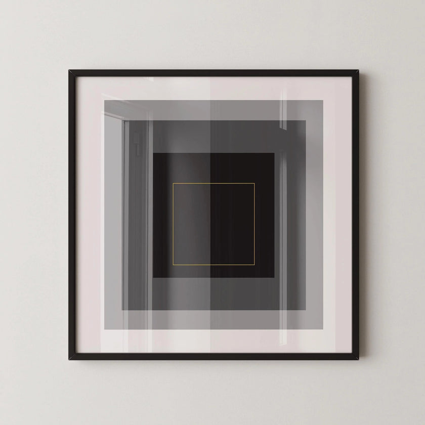 Josef Albers Inspired Homage to the Square Giclee Print: Mid-Century Modern Art (1x1)