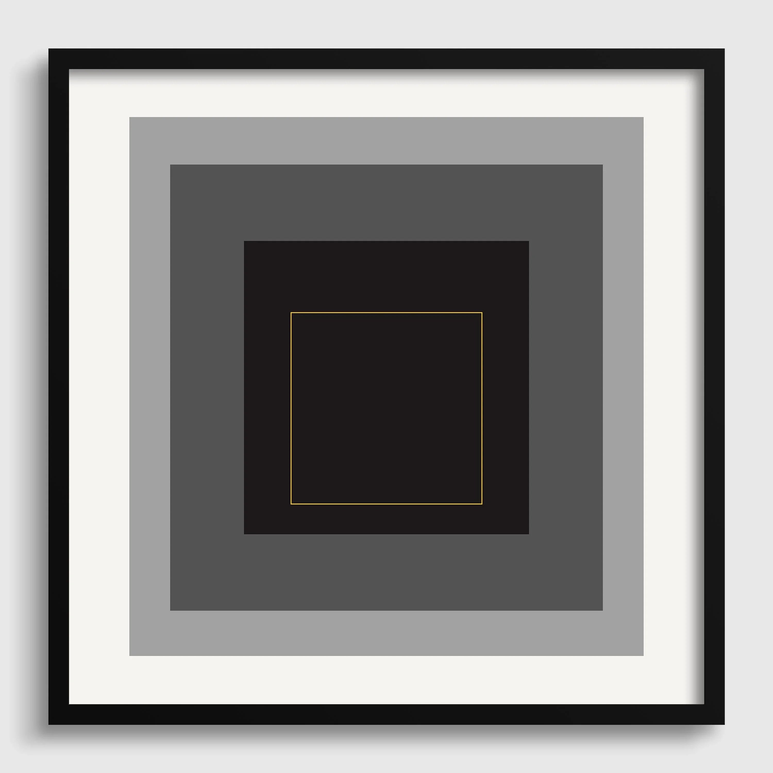 Josef Albers Inspired Homage to the Square Giclee Print: Mid-Century Modern Art (1x1)