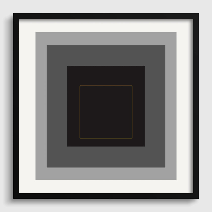Josef Albers Inspired Homage to the Square Giclee Print: Mid-Century Modern Art (1x1)