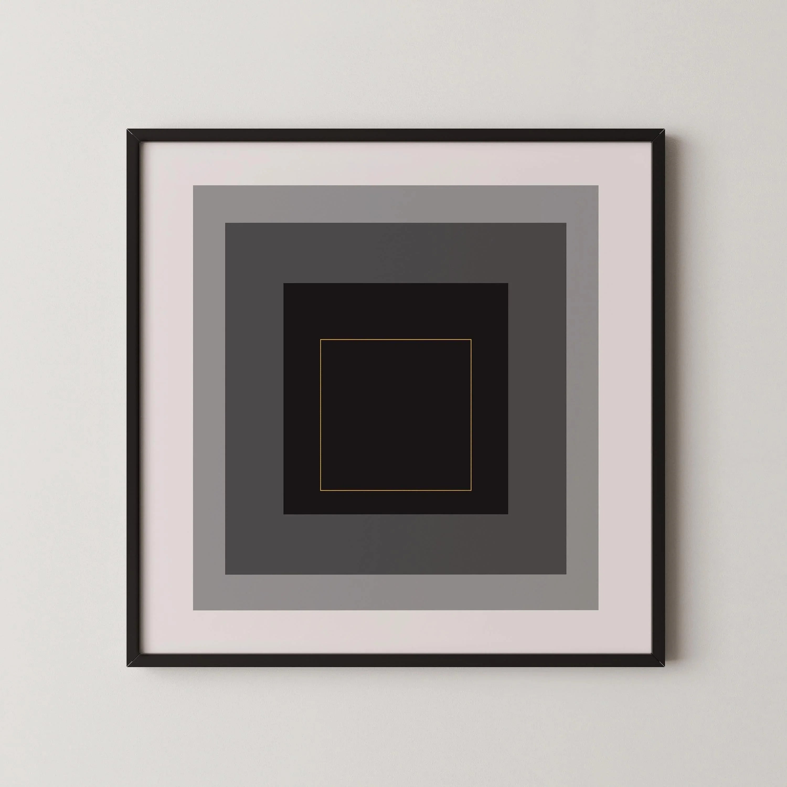Josef Albers Inspired Homage to the Square Giclee Print: Mid-Century Modern Art (1x1)