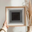 Josef Albers Inspired Homage to the Square Giclee Print: Mid-Century Modern Art (1x1)