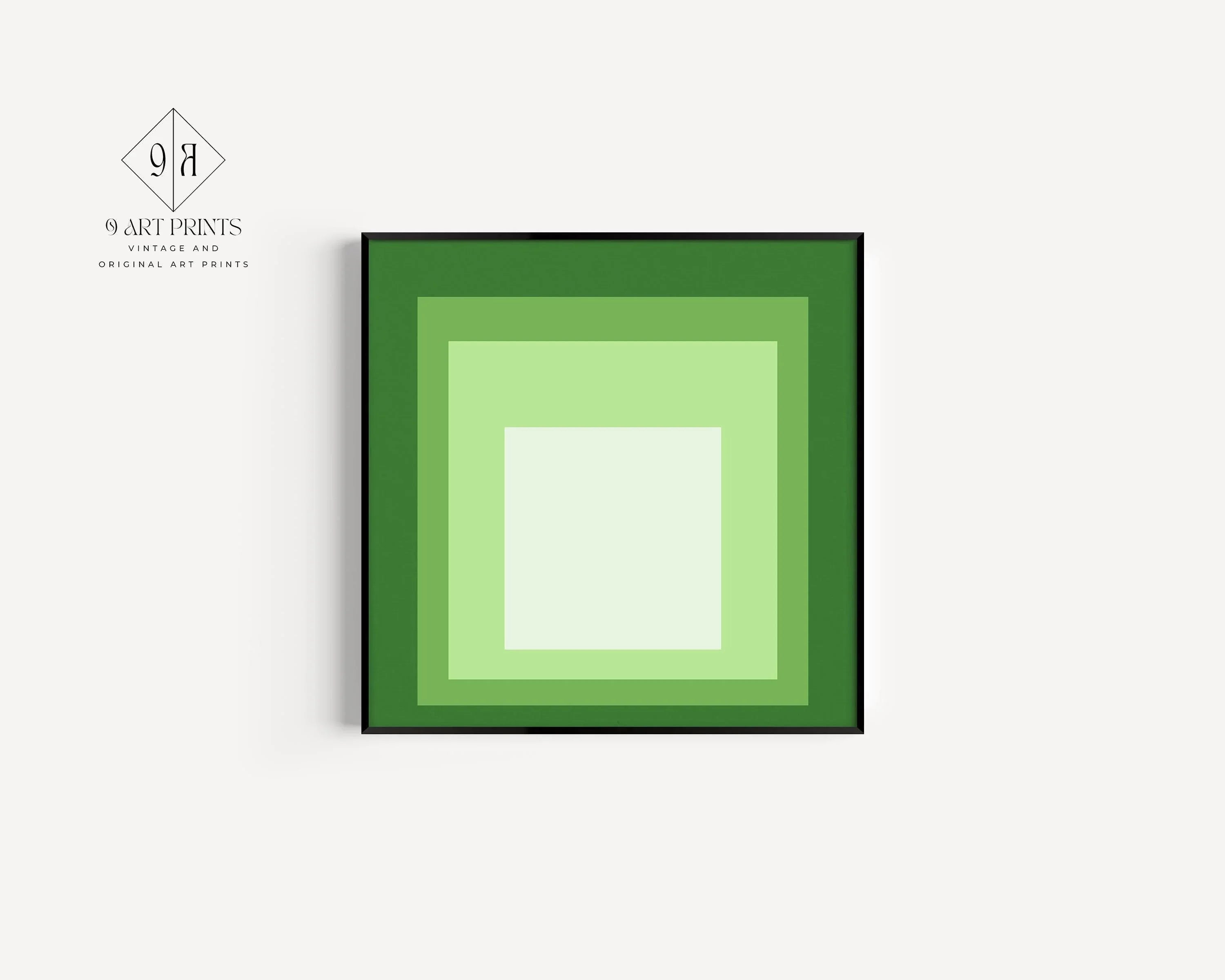 Josef Albers Inspired 'Homage to the Square' Giclee Print: Mid-Century Modern Art