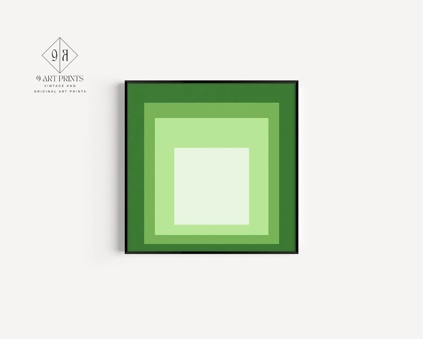Josef Albers Inspired 'Homage to the Square' Giclee Print: Mid-Century Modern Art