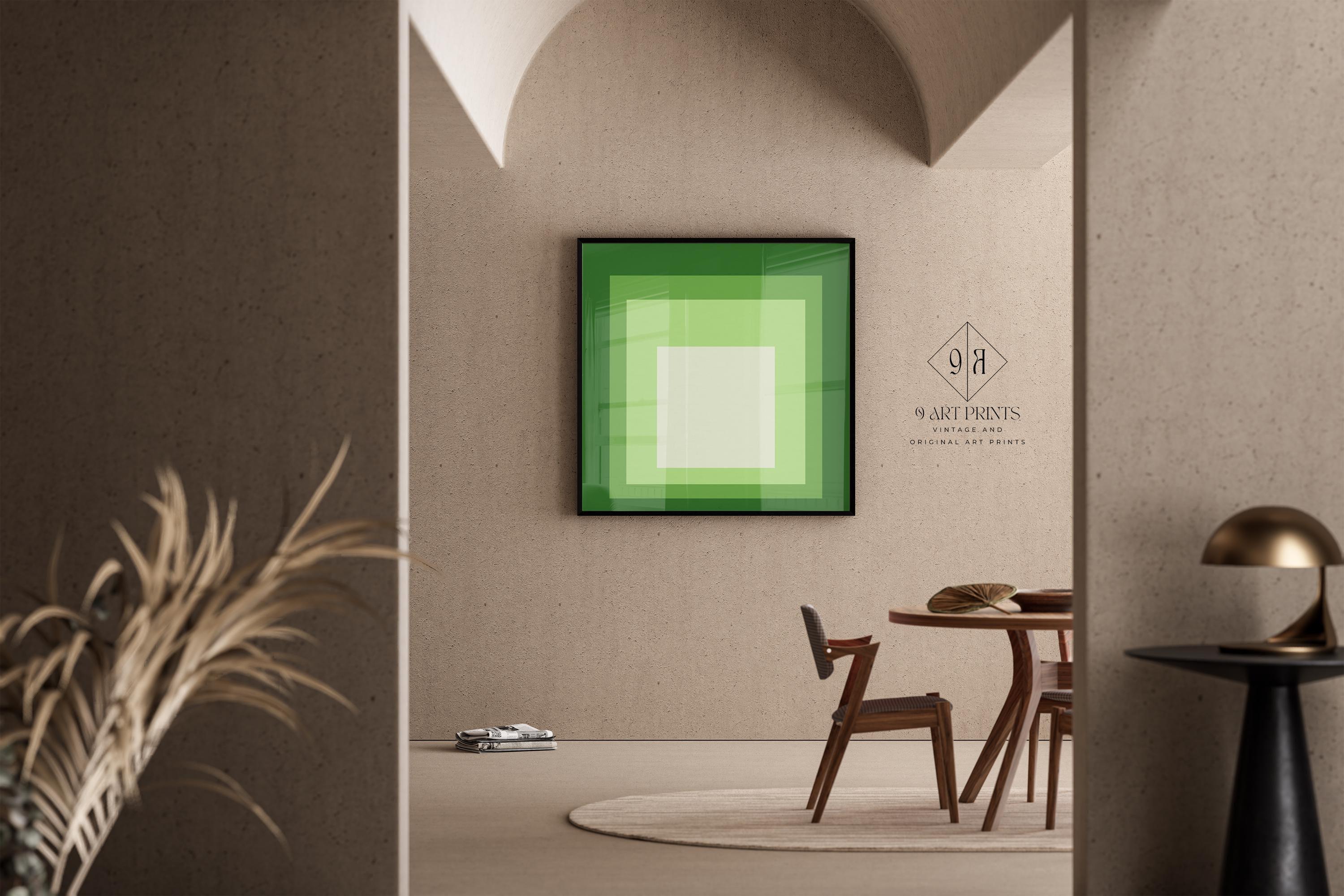 Josef Albers Inspired 'Homage to the Square' Giclee Print: Mid-Century Modern Art