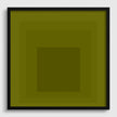 Josef Albers Inspired 'Homage to the Square' Giclee Print Mid-Century Modern Olive Green Art