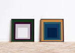 Josef Albers Inspired Homage to the Square Print Set: Mid-Century Modern Art