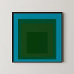Josef Albers Inspired 'Madagascar' Giclee Print: 'Homage to the Square' Mid-Century Modern Art, Framed Option