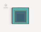 Josef Albers Inspired 'Meadow' Giclee Print: Mid-Century Modern Art, Mint Green