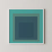 Josef Albers Inspired 'Meadow' Giclee Print: Mid-Century Modern Art, Mint Green