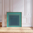 Josef Albers Inspired 'Meadow' Giclee Print: Mid-Century Modern Art, Mint Green