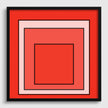 Josef Albers Inspired ‚ Metro‚Äô Homage to the Square Giclee Print: Mid-Century Modern Orange Art (1x1)