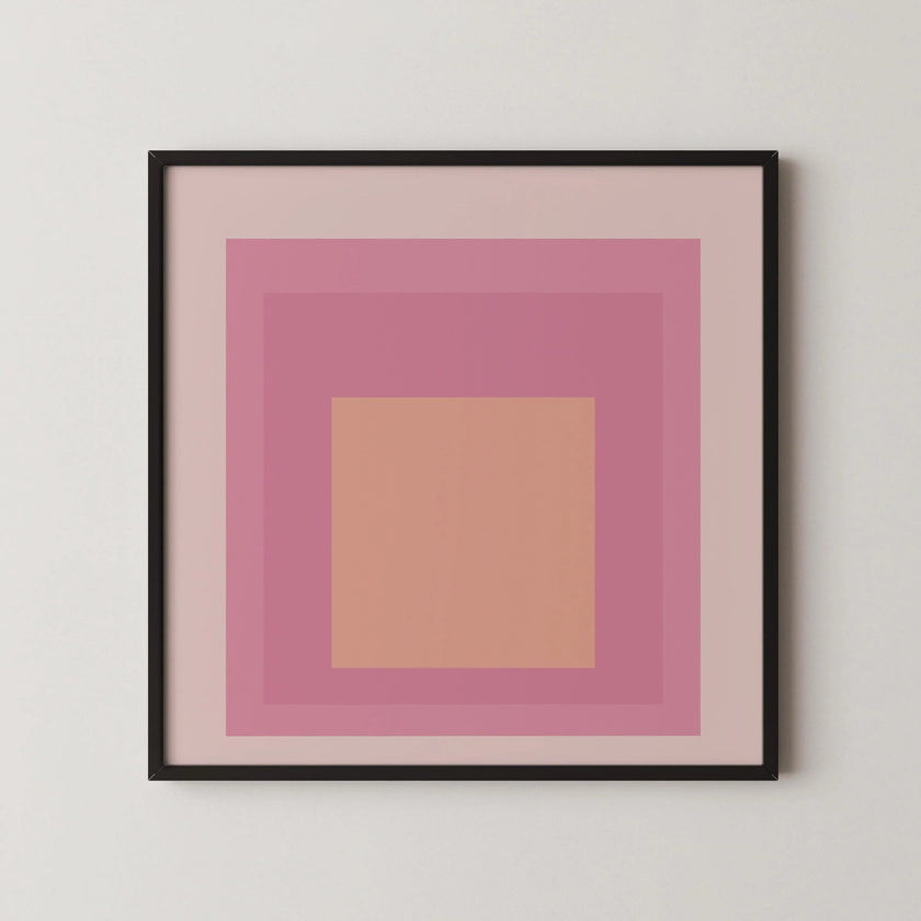 Josef Albers Inspired 'Patricia' Giclee Print: Mid-Century Modern Homage to the Square (1x1)