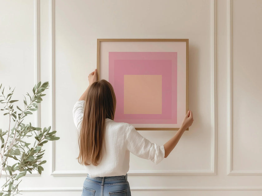 Josef Albers Inspired 'Patricia' Giclee Print: Mid-Century Modern Homage to the Square (1x1)