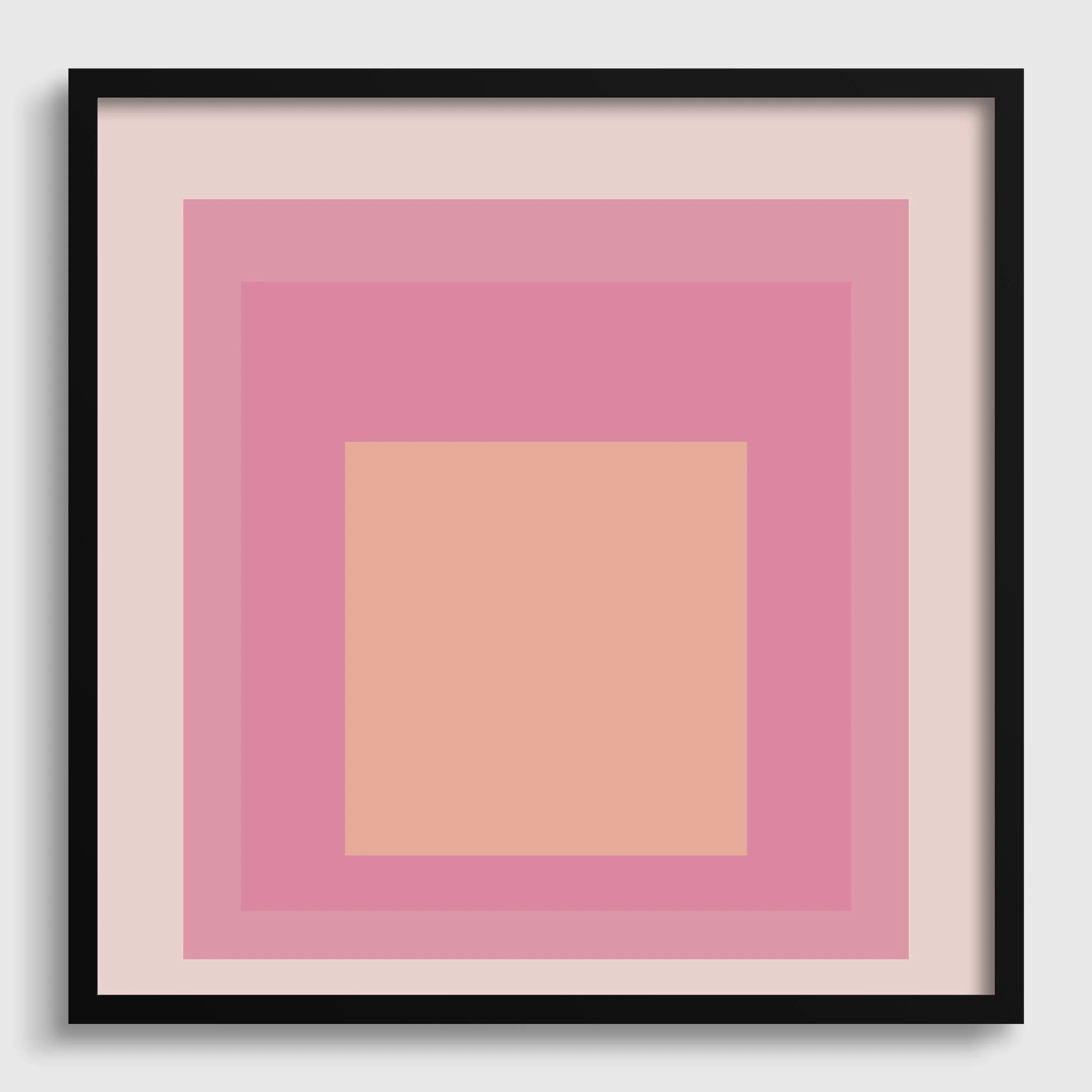 Josef Albers Inspired 'Patricia' Giclee Print: Mid-Century Modern Homage to the Square (1x1)