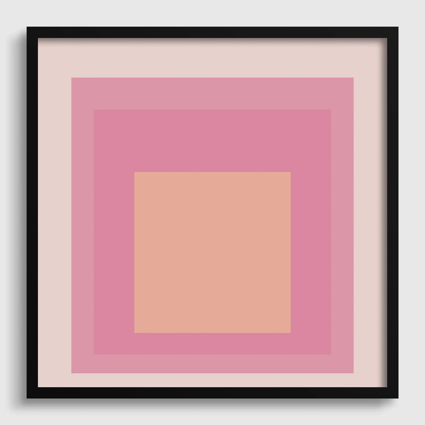 Josef Albers Inspired 'Patricia' Giclee Print: Mid-Century Modern Homage to the Square (1x1)