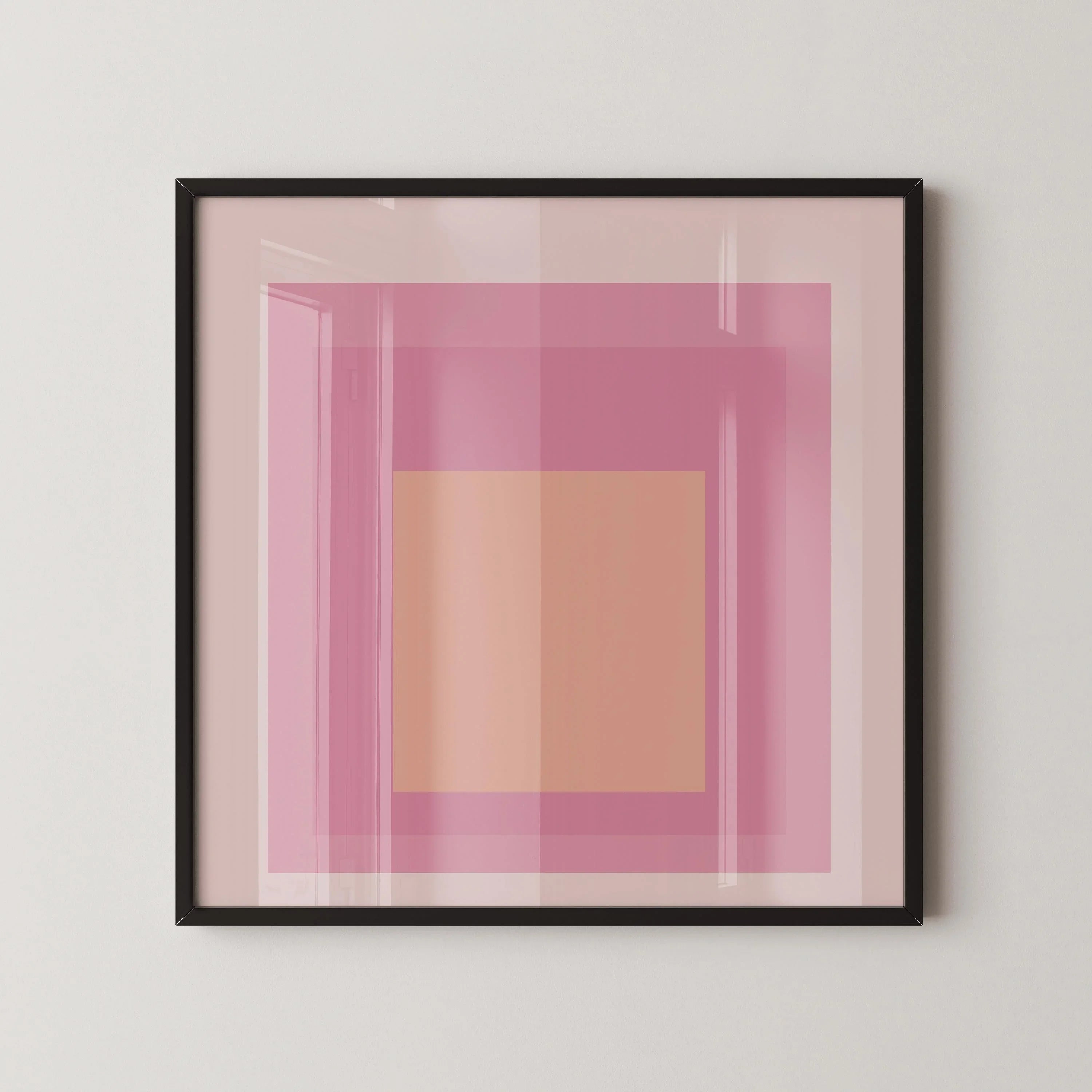 Josef Albers Inspired 'Patricia' Giclee Print: Mid-Century Modern Homage to the Square (1x1)