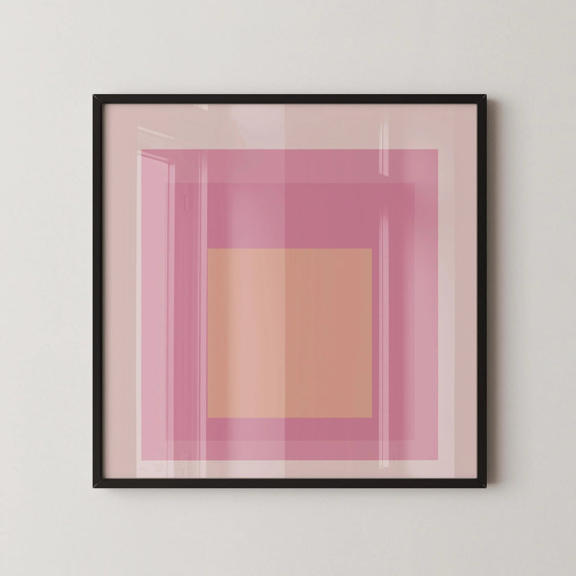 Josef Albers Inspired 'Patricia' Giclee Print: Mid-Century Modern Homage to the Square (1x1)