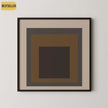 Josef Albers Inspired ‚ Sienna‚Äô Art Print: Mid-Century Modern Homage to the Square (1x1)