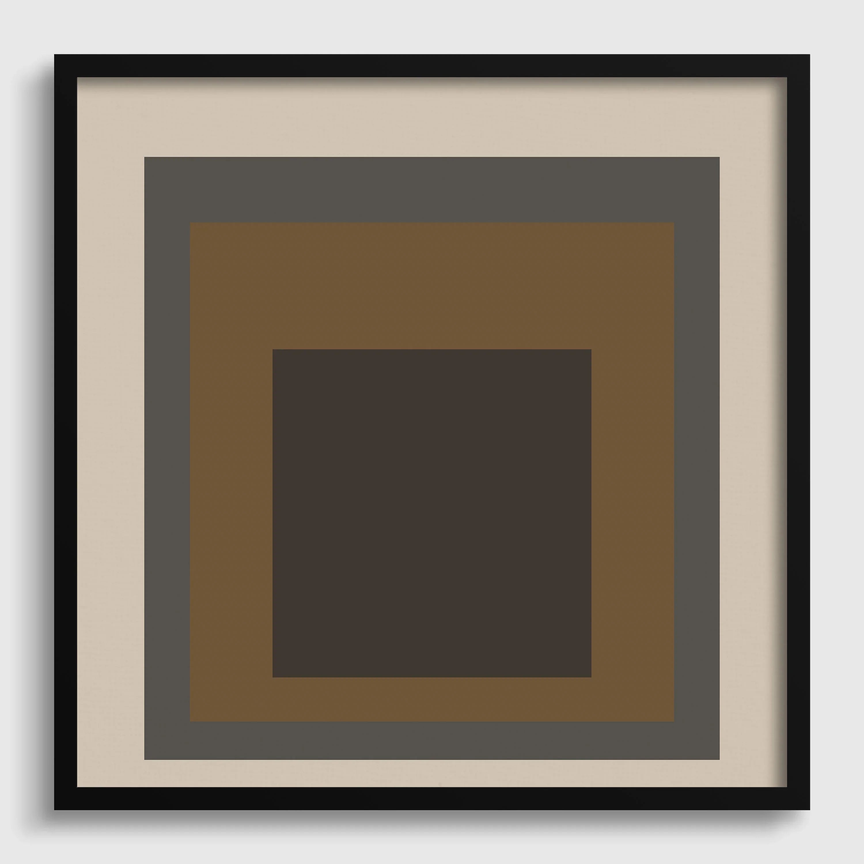Josef Albers Inspired ‚ Sienna‚Äô Art Print: Mid-Century Modern Homage to the Square (1x1)