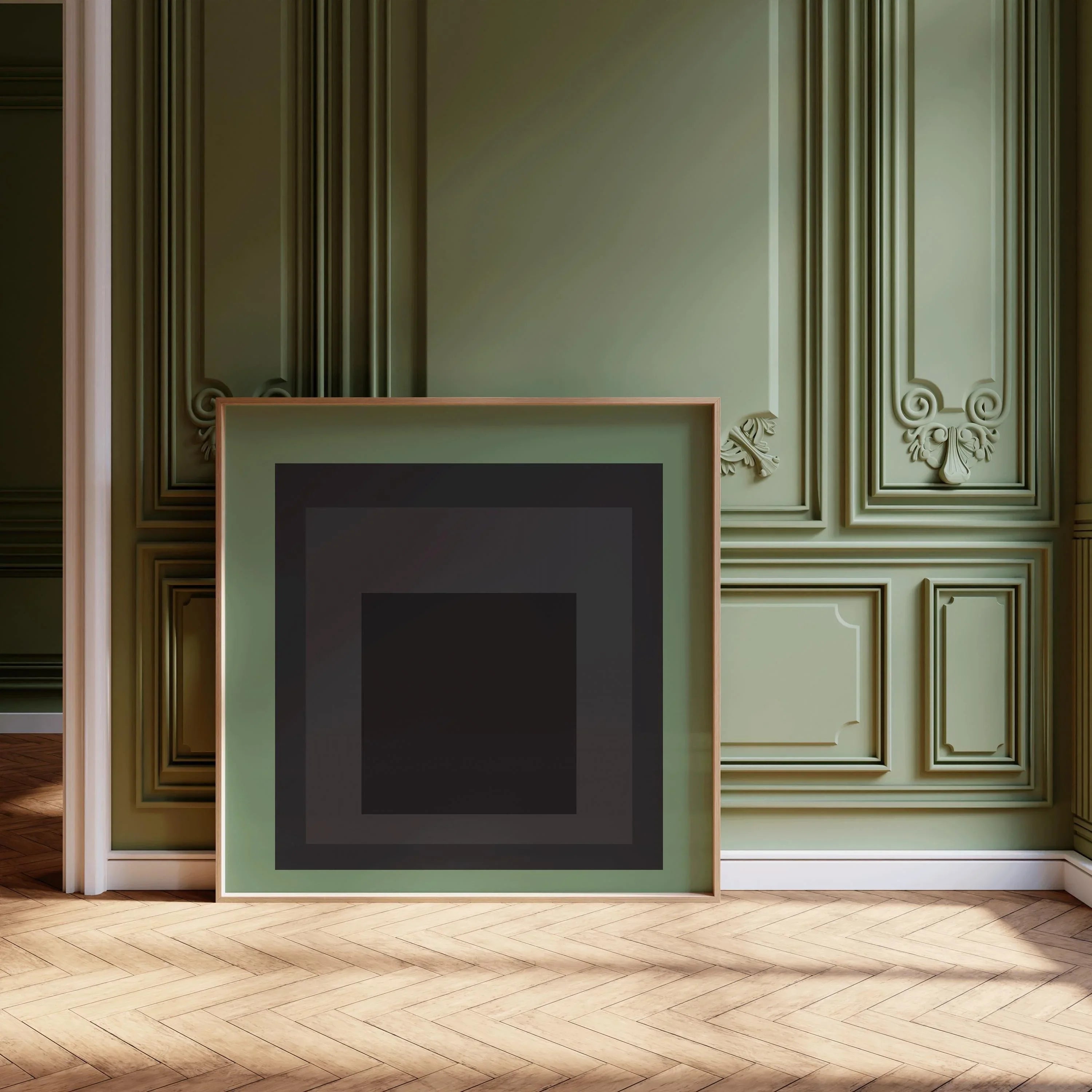 Josef Albers Inspired 'Sleep' Giclee Print: Mid-Century Modern Art, Handframed Option