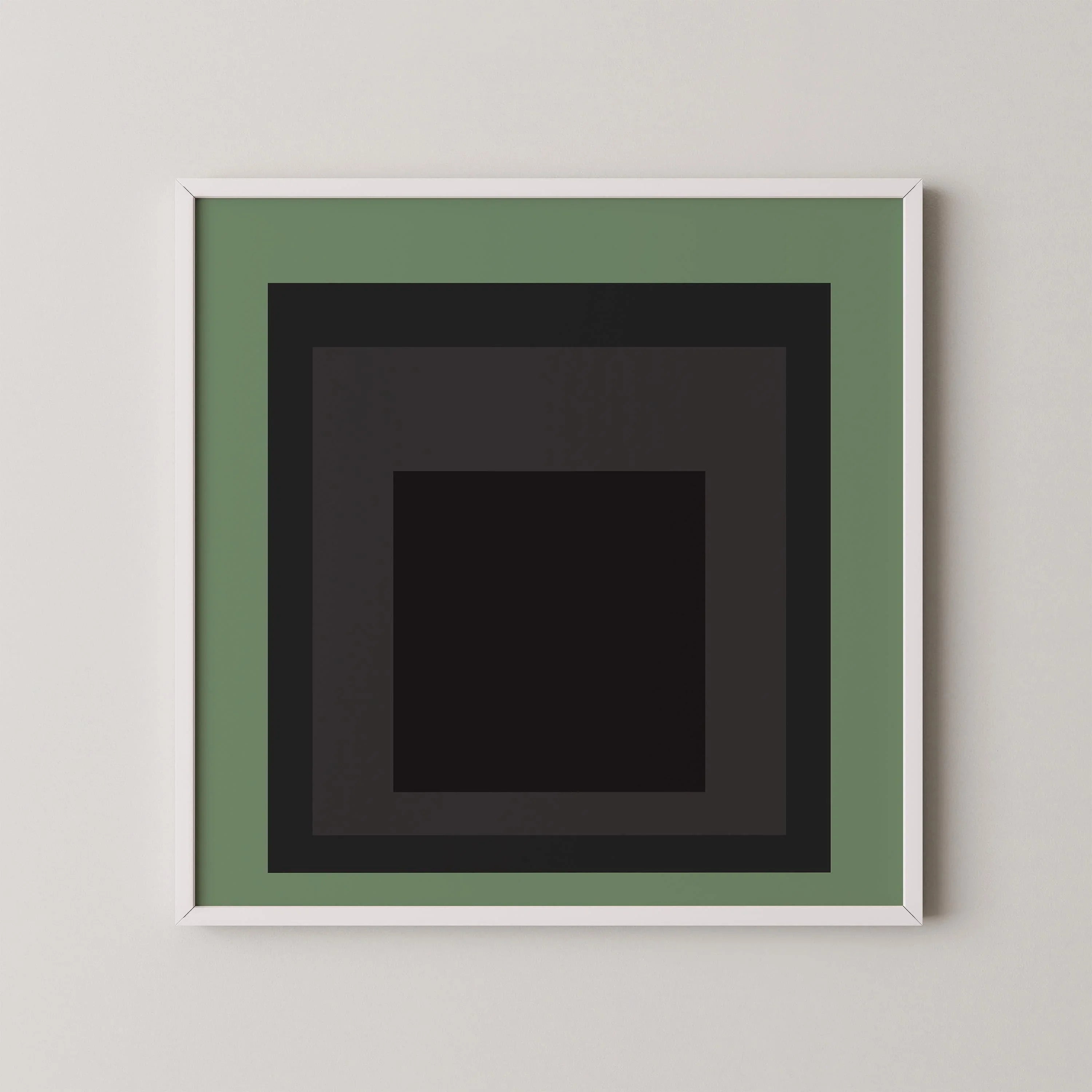 Josef Albers Inspired 'Sleep' Giclee Print: Mid-Century Modern Art, Handframed Option