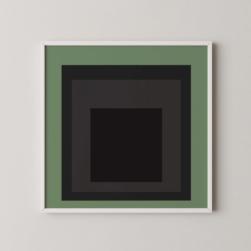 Josef Albers Inspired 'Sleep' Giclee Print: Mid-Century Modern Art, Handframed Option