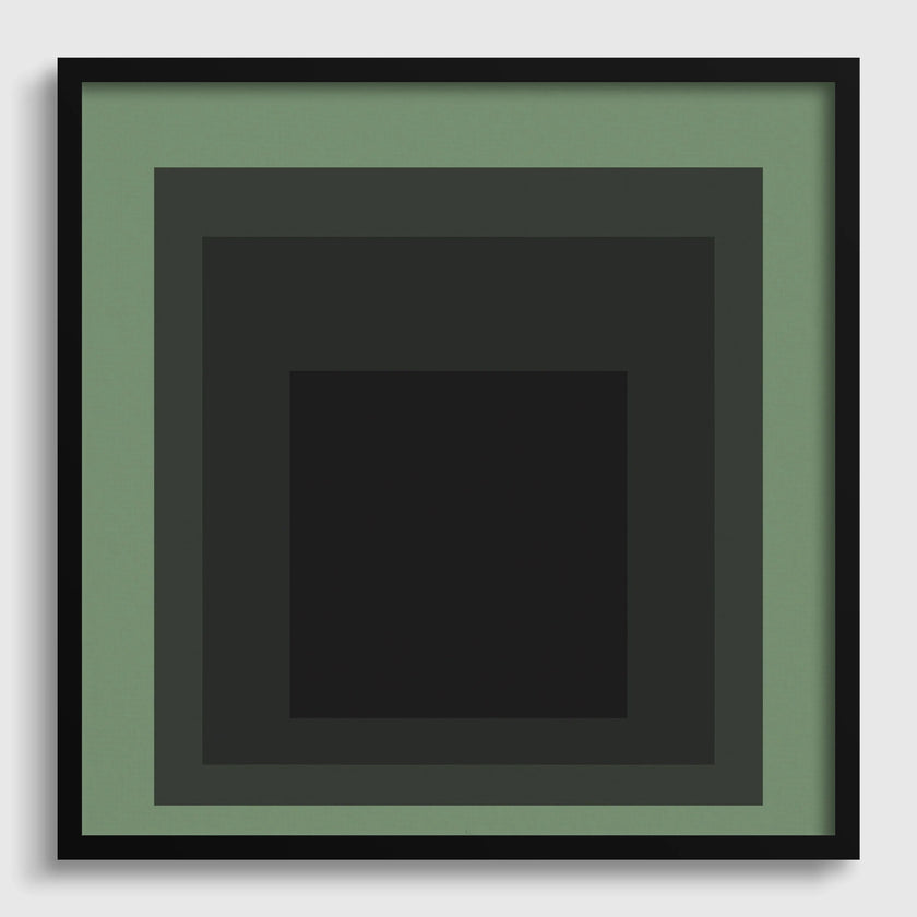 Josef Albers Inspired 'Sleep' Giclee Print: Mid-Century Modern Art, Handframed Option