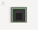 Josef Albers Inspired 'Sleep' Giclee Print: Mid-Century Modern Art, Handframed Option