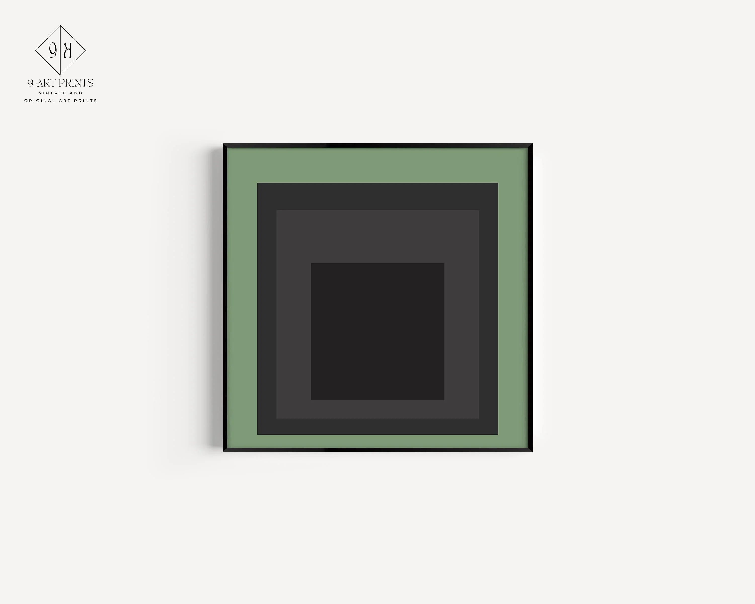 Josef Albers Inspired 'Sleep' Giclee Print: Mid-Century Modern Art, Handframed Option
