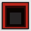 Josef Albers Inspired 'Sly' Giclee Print: Mid-Century Modern Red Square Art (1x1)