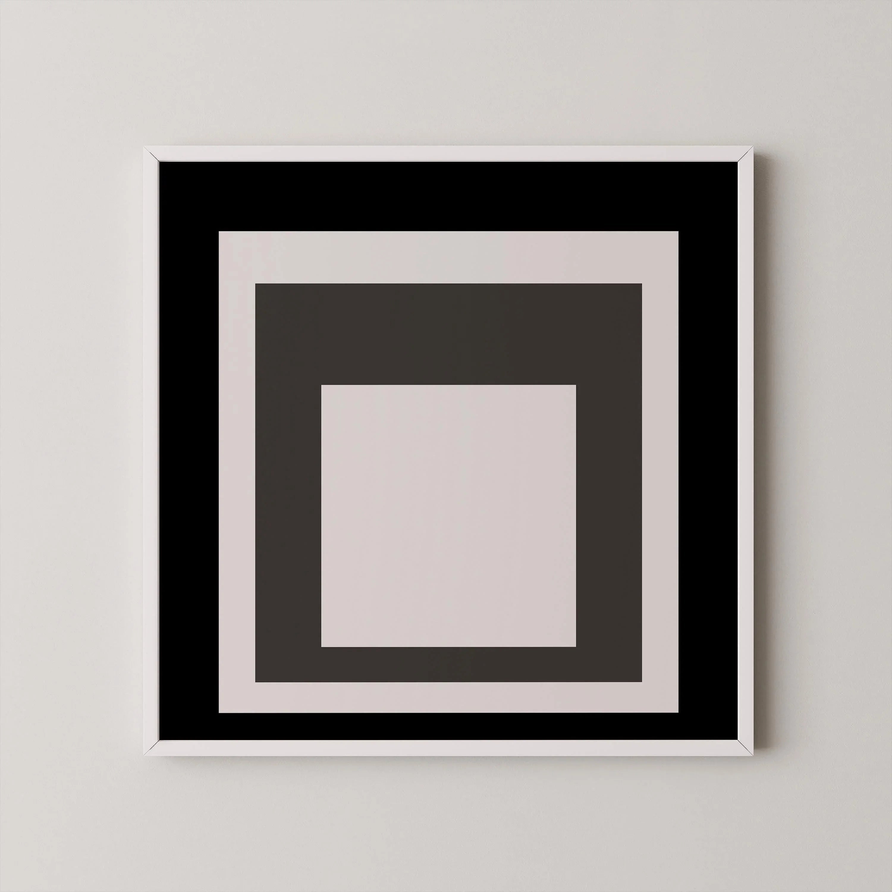 Josef Albers inspired 'Smoking' Giclee Print: Mid-Century Modern Art, Framed Option