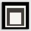 Josef Albers inspired 'Smoking' Giclee Print: Mid-Century Modern Art, Framed Option