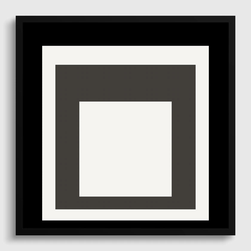 Josef Albers inspired 'Smoking' Giclee Print: Mid-Century Modern Art, Framed Option