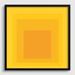 Josef Albers Inspired Taos Giclee Print: Mid-Century Modern Art, 'Homage to the Square' Yellow & Orange
