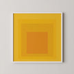 Josef Albers Inspired Taos Giclee Print: Mid-Century Modern Art, 'Homage to the Square' Yellow & Orange