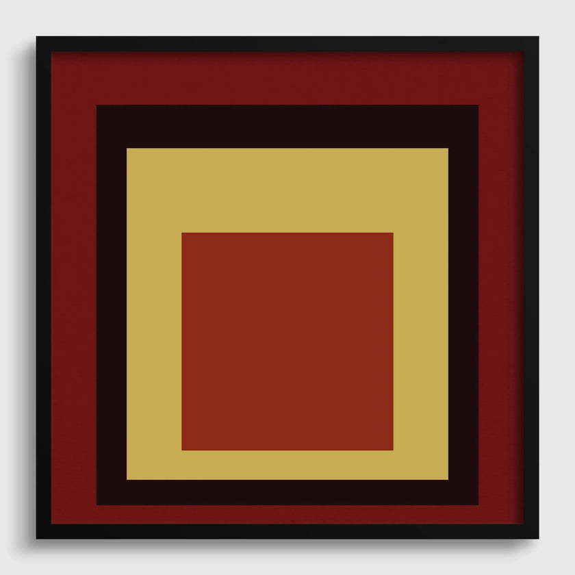 Josef Albers inspired 'Uber Alles' Giclee Print: Mid-Century Modern Homage to the Square