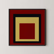 Josef Albers inspired 'Uber Alles' Giclee Print: Mid-Century Modern Homage to the Square