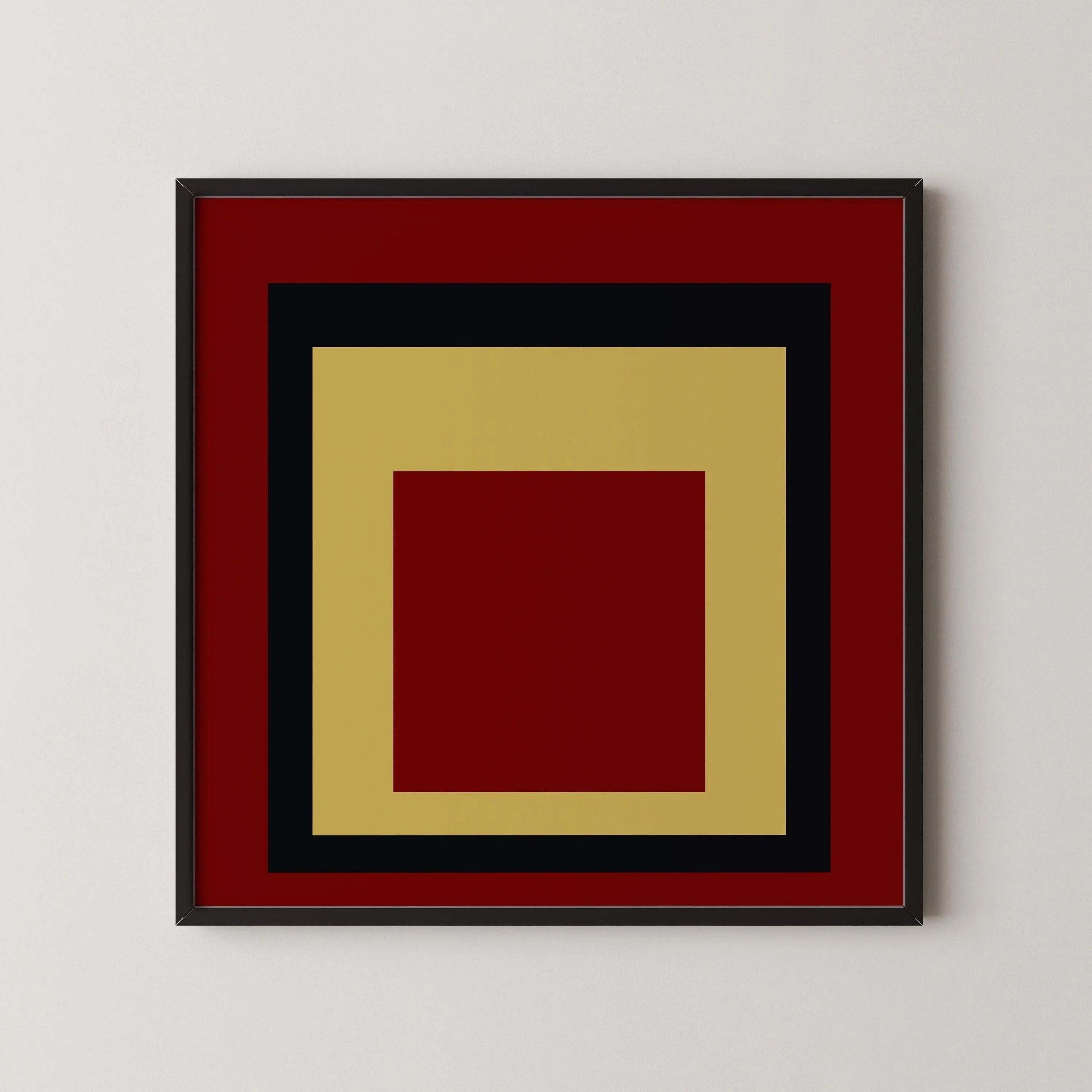 Josef Albers inspired 'Uber Alles' Giclee Print: Mid-Century Modern Homage to the Square