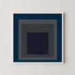 Josef Albers 'Pureheart' Giclee Print: Mid-Century Modern Art, Blue & Gray 'Homage to the Square'