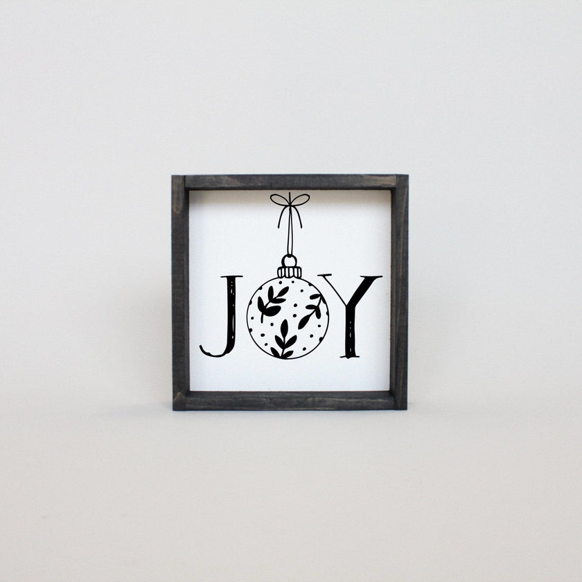Joy Ornament Wood Sign
